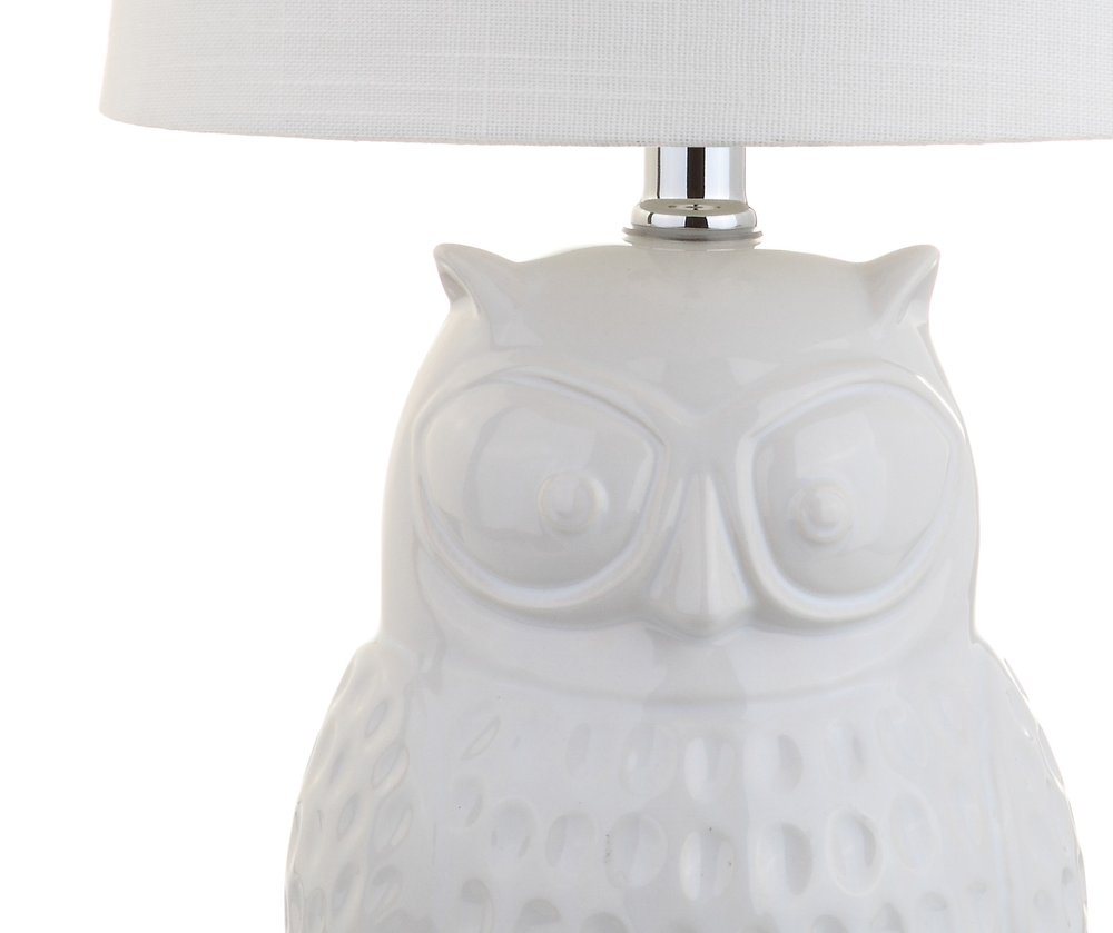 21" Clear Novelty Desk Lamp LED With Drum Shade