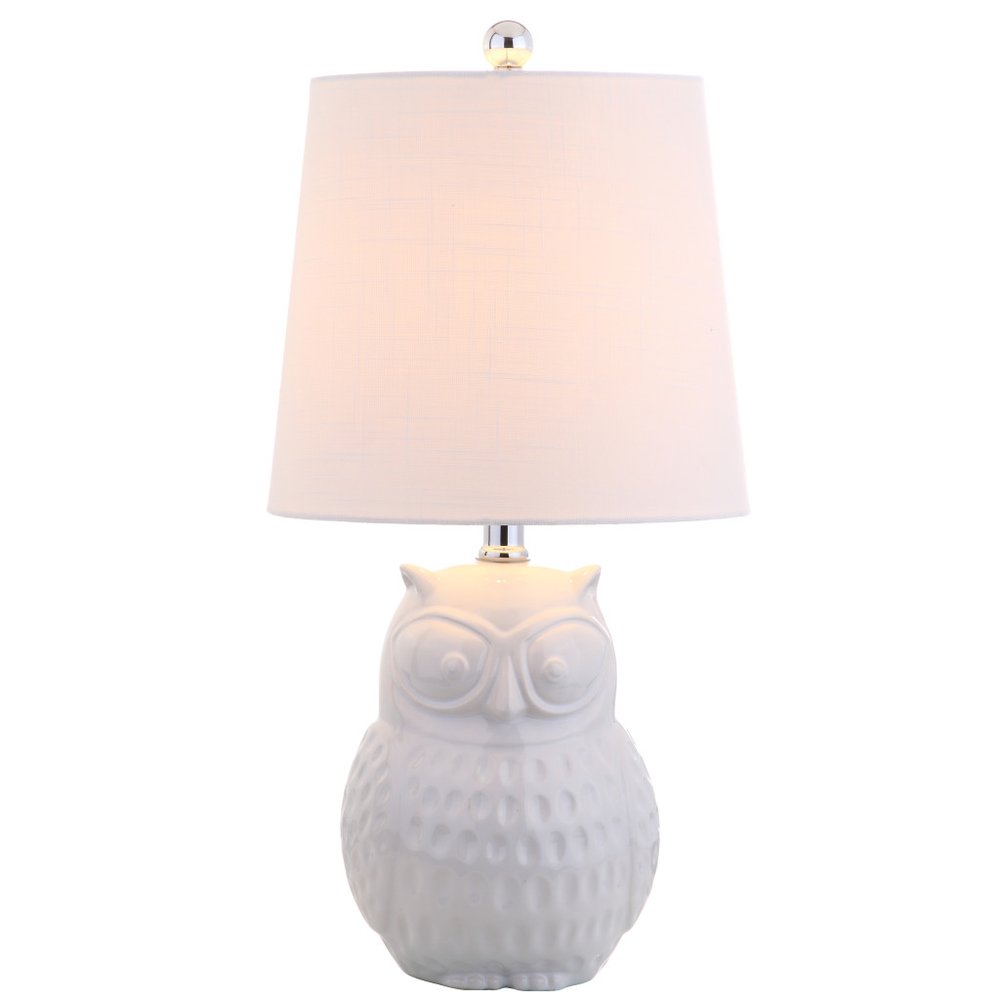 21" Clear Novelty Desk Lamp LED With Drum Shade
