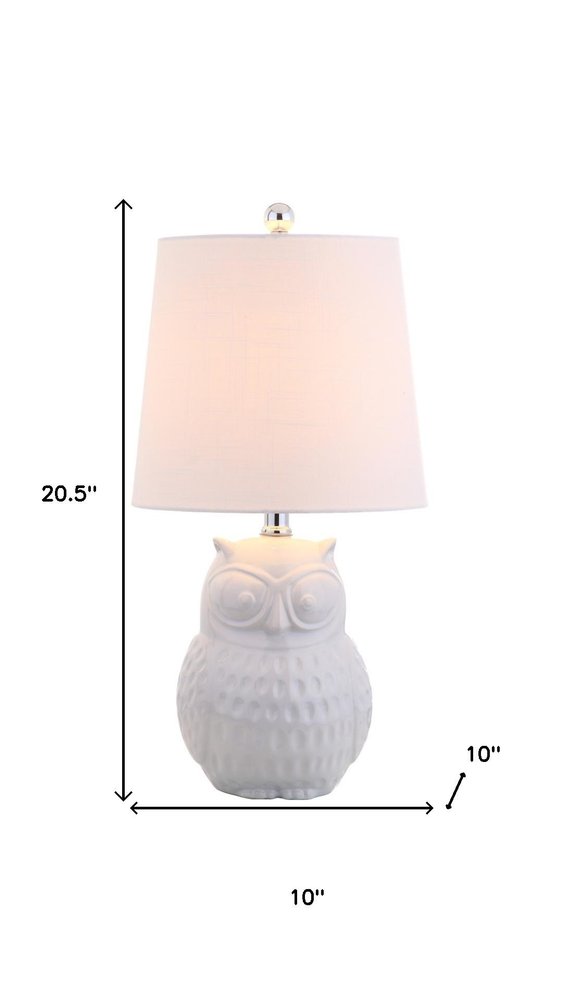 21" Clear Novelty Desk Lamp LED With Drum Shade