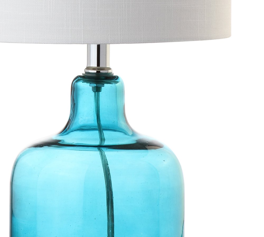 19" Clear Novelty Desk Lamp LED With Drum Shade
