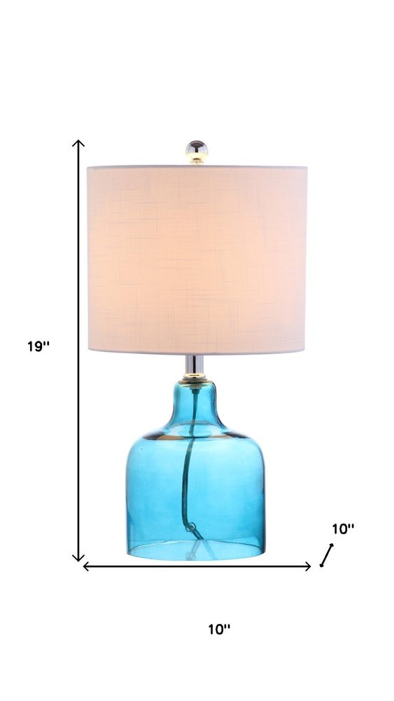 19" Clear Novelty Desk Lamp LED With Drum Shade
