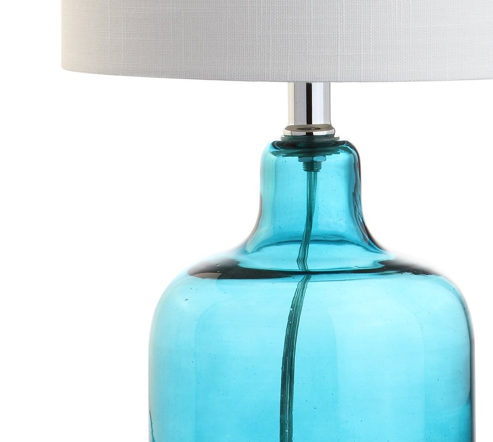 19" Clear Novelty Desk Lamp LED With Drum Shade