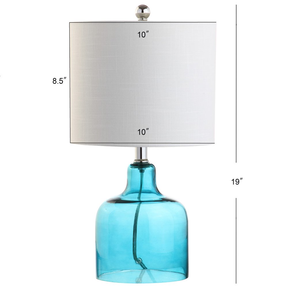 19" Clear Novelty Desk Lamp LED With Drum Shade
