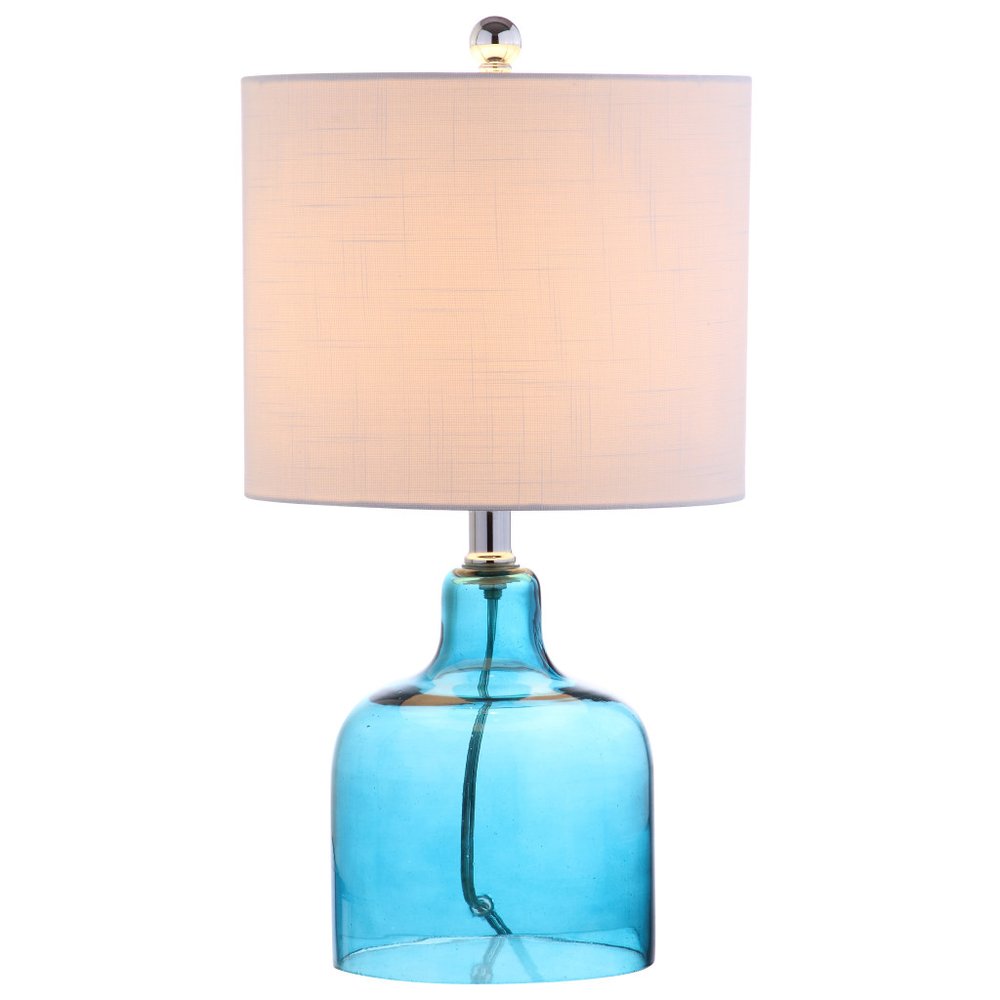 19" Clear Novelty Desk Lamp LED With Drum Shade
