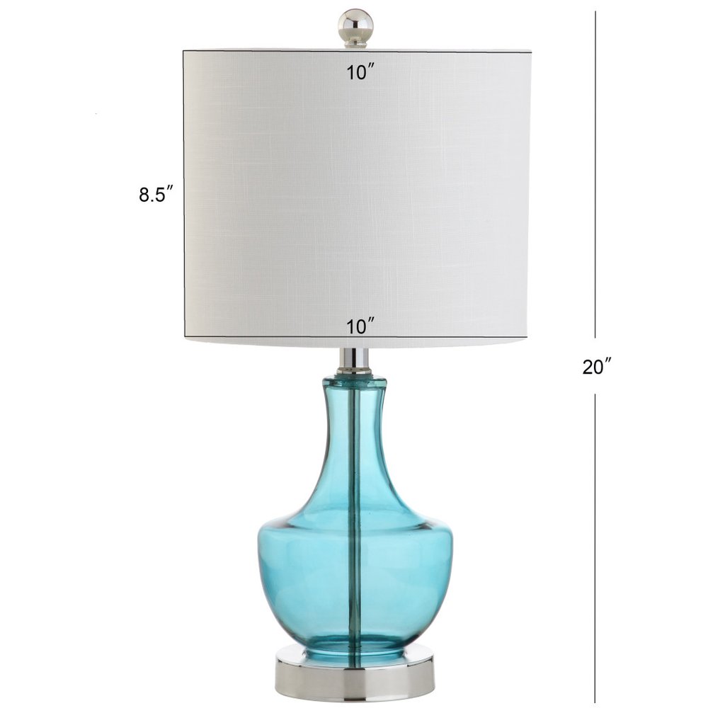 20" Silver Gourd Desk Lamp LED With Drum Shade