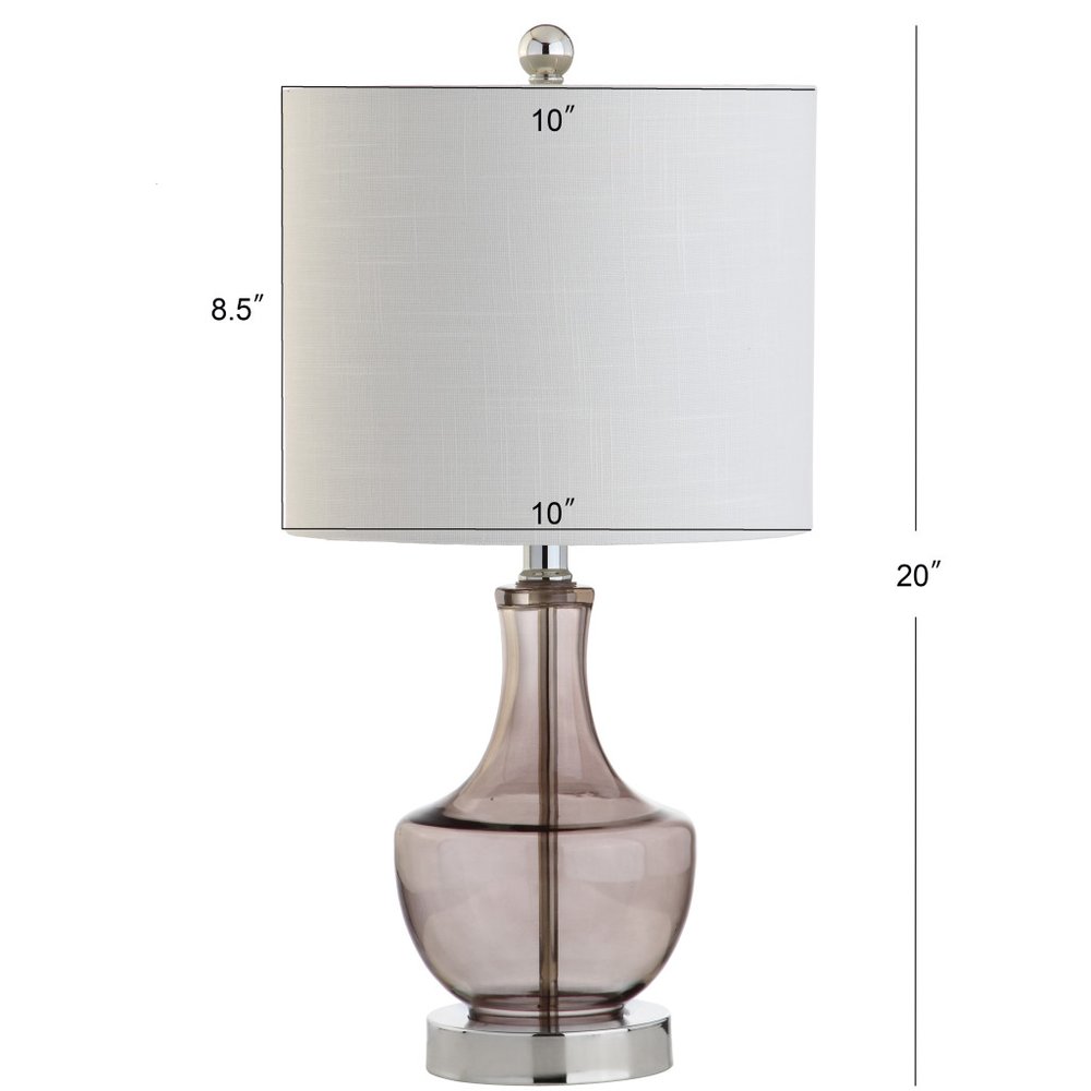 20" Silver Novelty Desk Lamp LED With Drum Shade