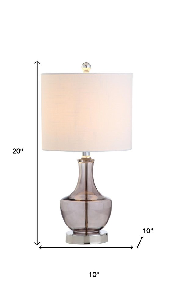 20" Silver Novelty Desk Lamp LED With Drum Shade