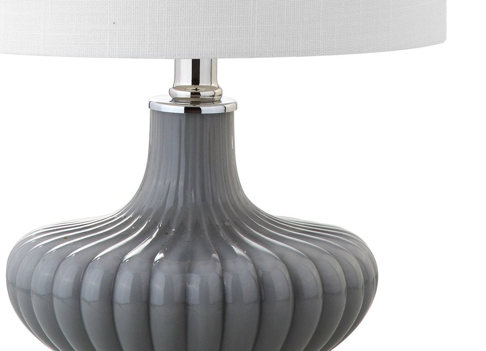 18" Clear Novelty Table Lamp LED With Drum Shade