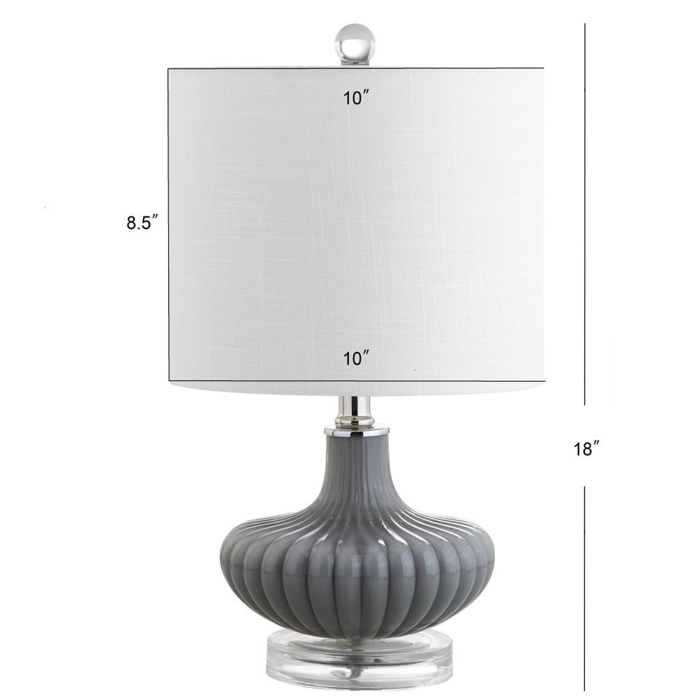 18" Clear Novelty Table Lamp LED With Drum Shade
