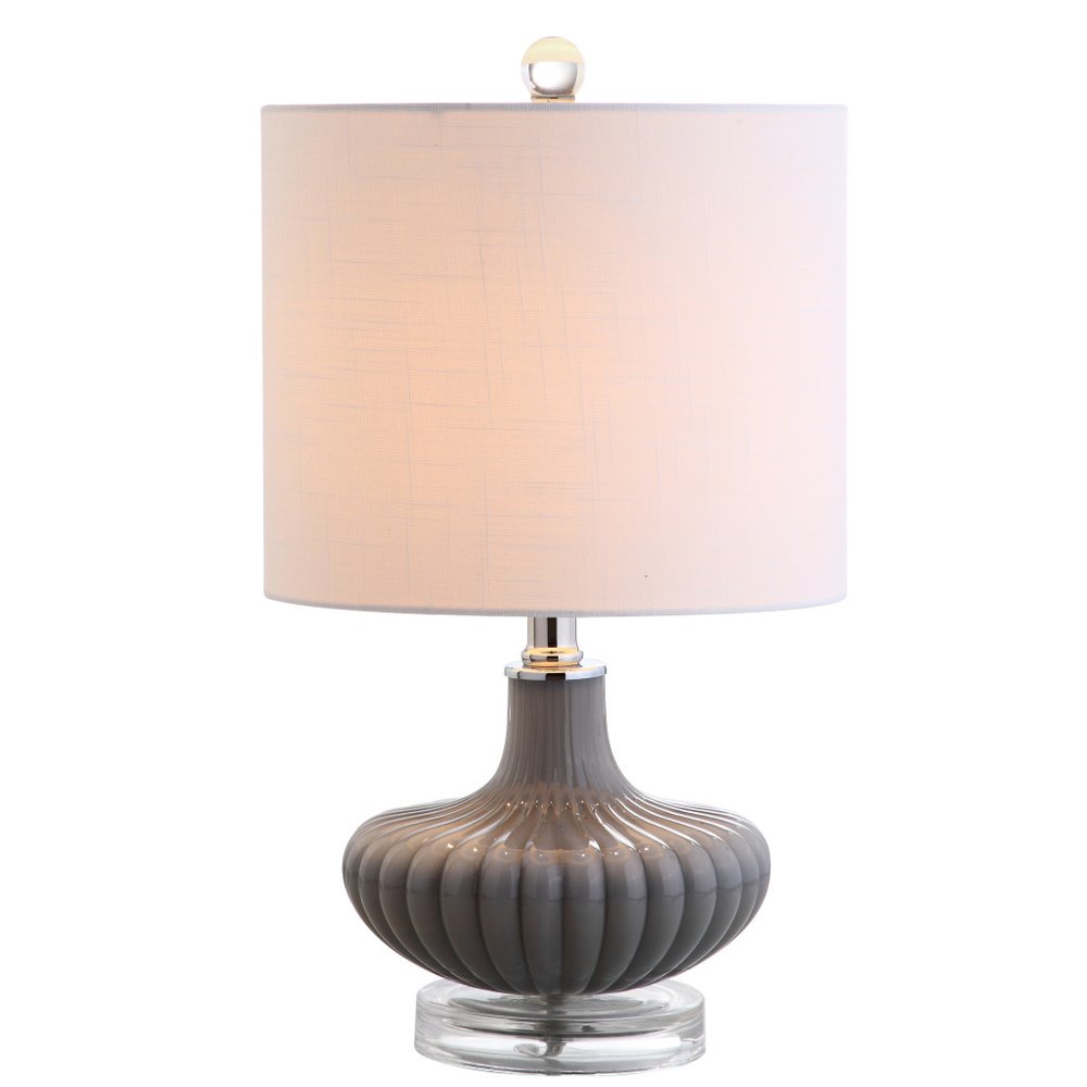 18" Clear Novelty Table Lamp LED With Drum Shade