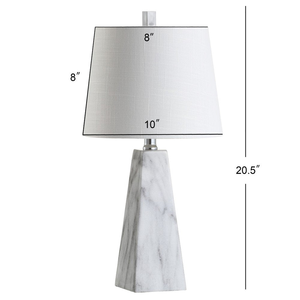 21" White Novelty Table Lamp LED With Empire Shade