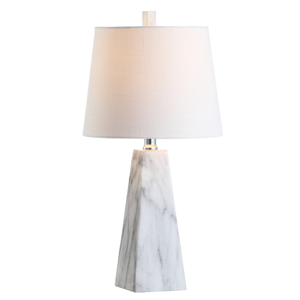 21" White Novelty Table Lamp LED With Empire Shade