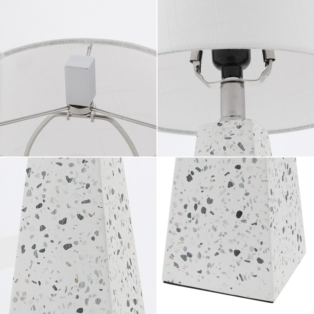 Set of Two 21" White Novelty Table Lamps LED With Empire Shades