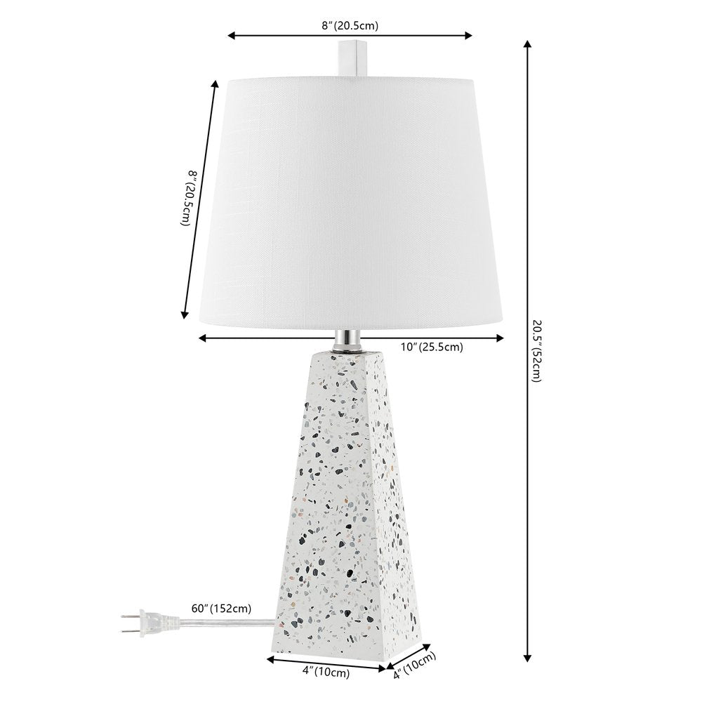Set of Two 21" White Novelty Table Lamps LED With Empire Shades