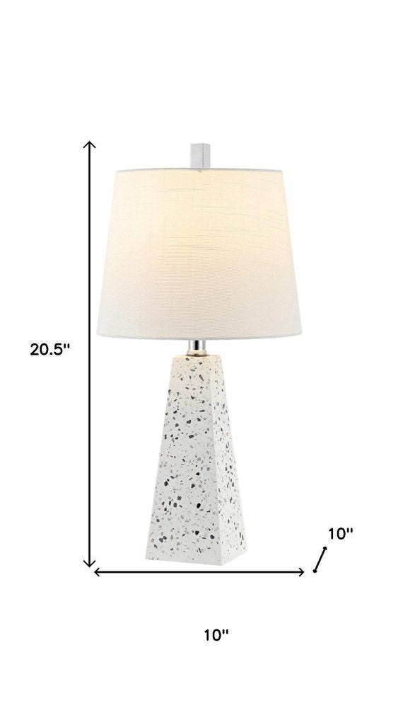 Set of Two 21" White Novelty Table Lamps LED With Empire Shades