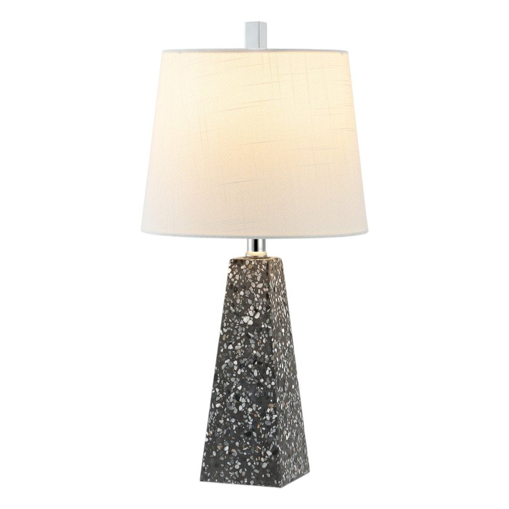 Set of Two 21" Gray Novelty Table Lamps LED With Empire Shades