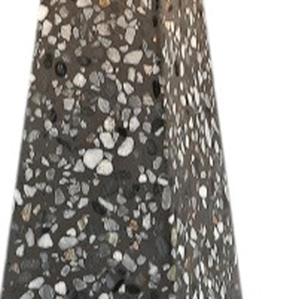 Set of Two 21" Gray Novelty Table Lamps LED With Empire Shades
