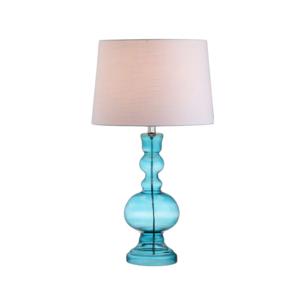 Set of Two 29" Blue Novelty Table Lamps LED With Drum Shades