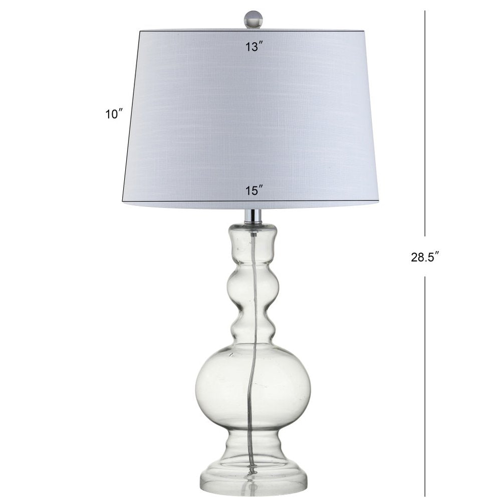 Set of Two 29" Clear Novelty Table Lamps LED With Drum Shades