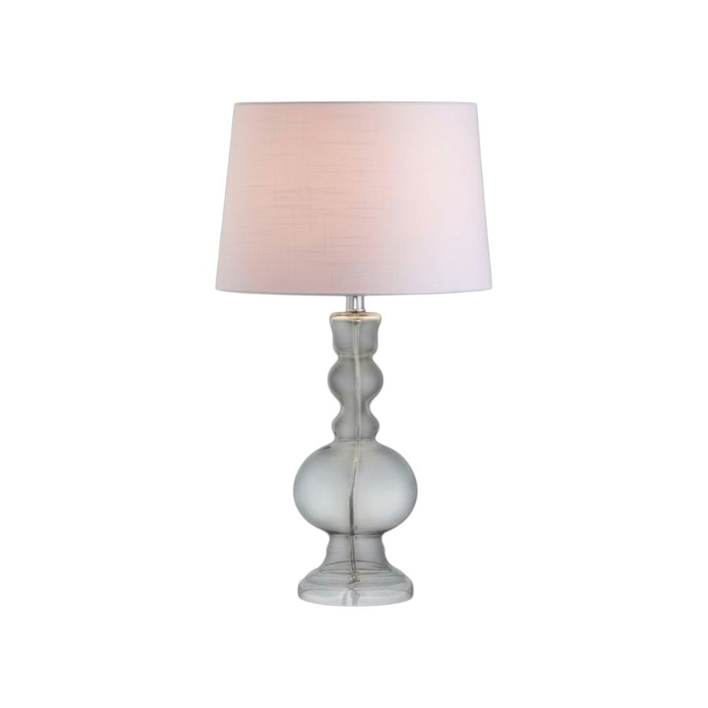 Set of Two 29" Clear Novelty Table Lamps LED With Drum Shades