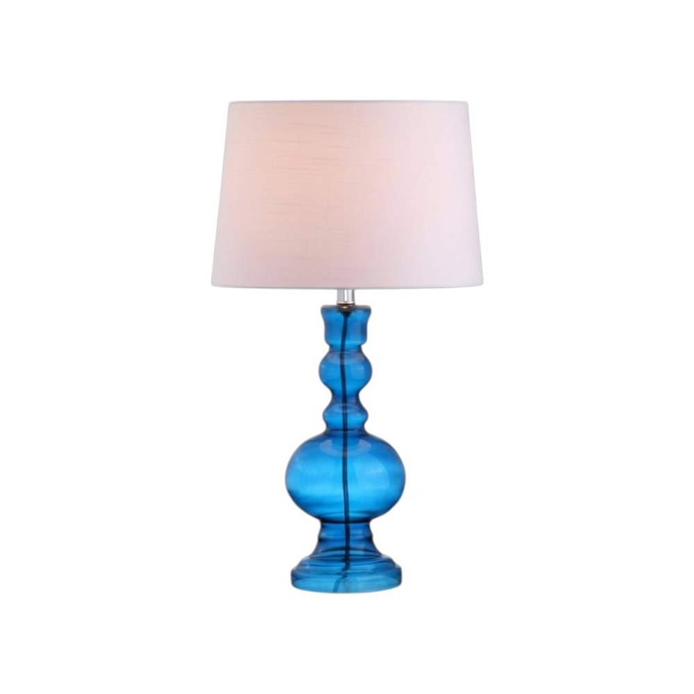 Set of Two 29" Blue Novelty Table Lamps LED With Drum Shades
