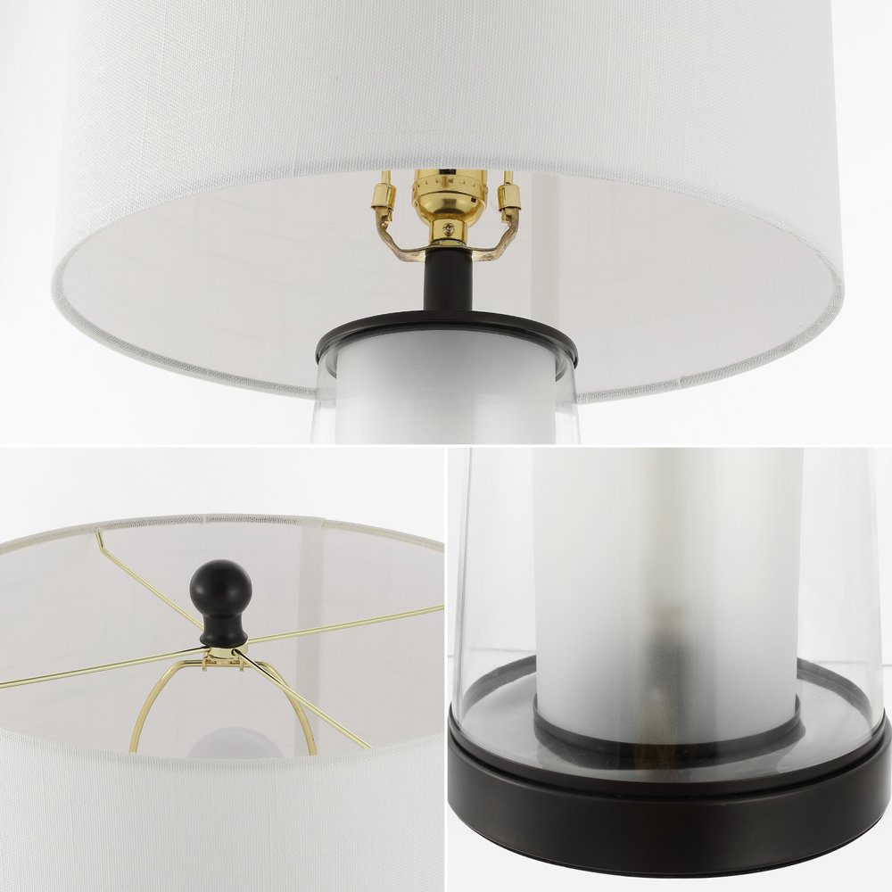 Set of Two 26" Antiqued Bronze Lighthouse Table Lamps LED With Drum Shades