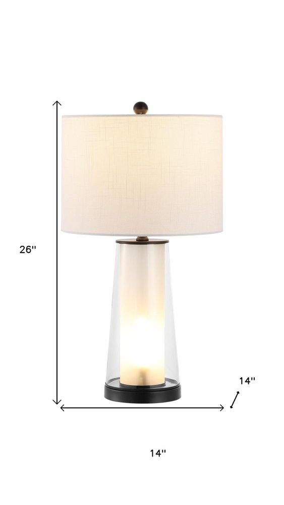 Set of Two 26" Antiqued Bronze Lighthouse Table Lamps LED With Drum Shades