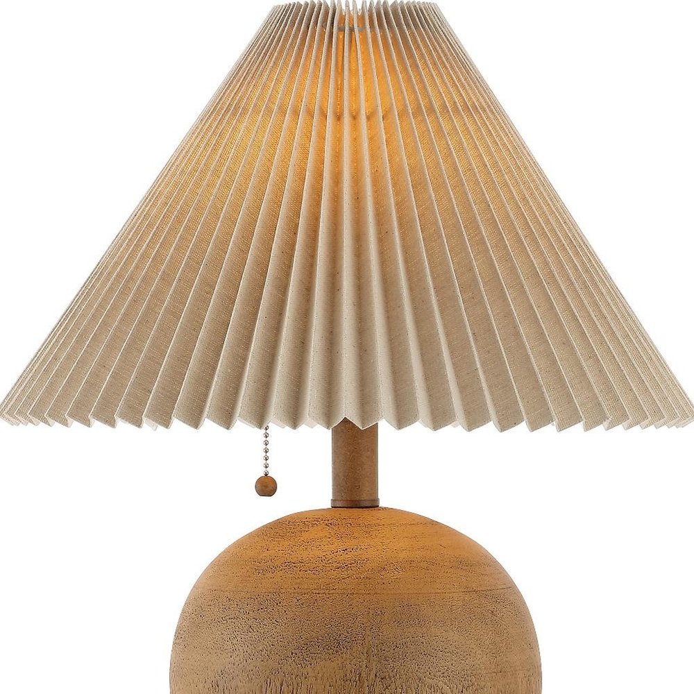 17" Clear Round Table Lamp LED With Empire Shade