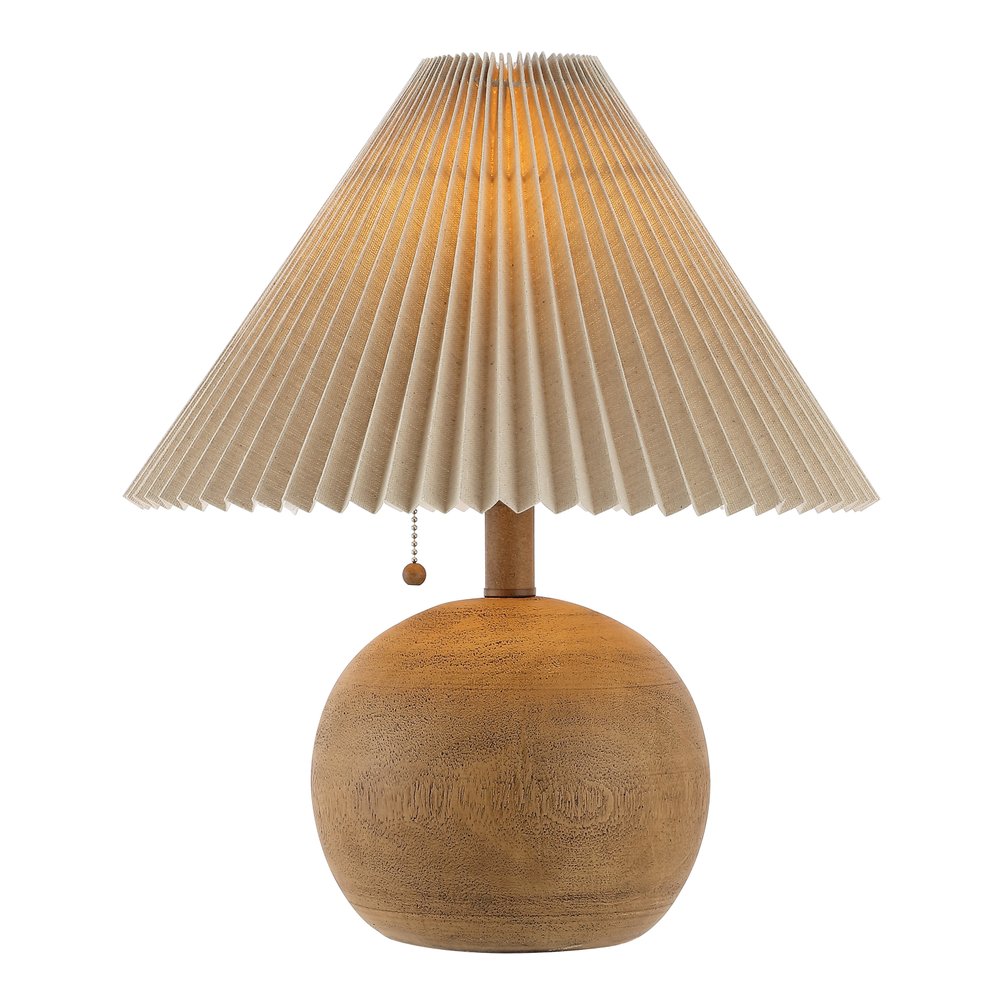 17" Clear Round Table Lamp LED With Empire Shade