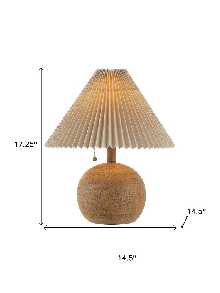 17" Clear Round Table Lamp LED With Empire Shade