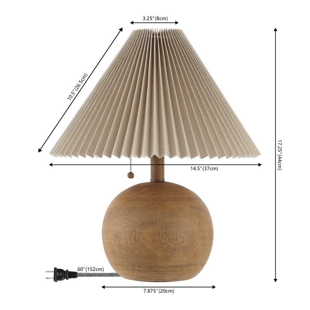 17" Clear Round Table Lamp LED With Empire Shade