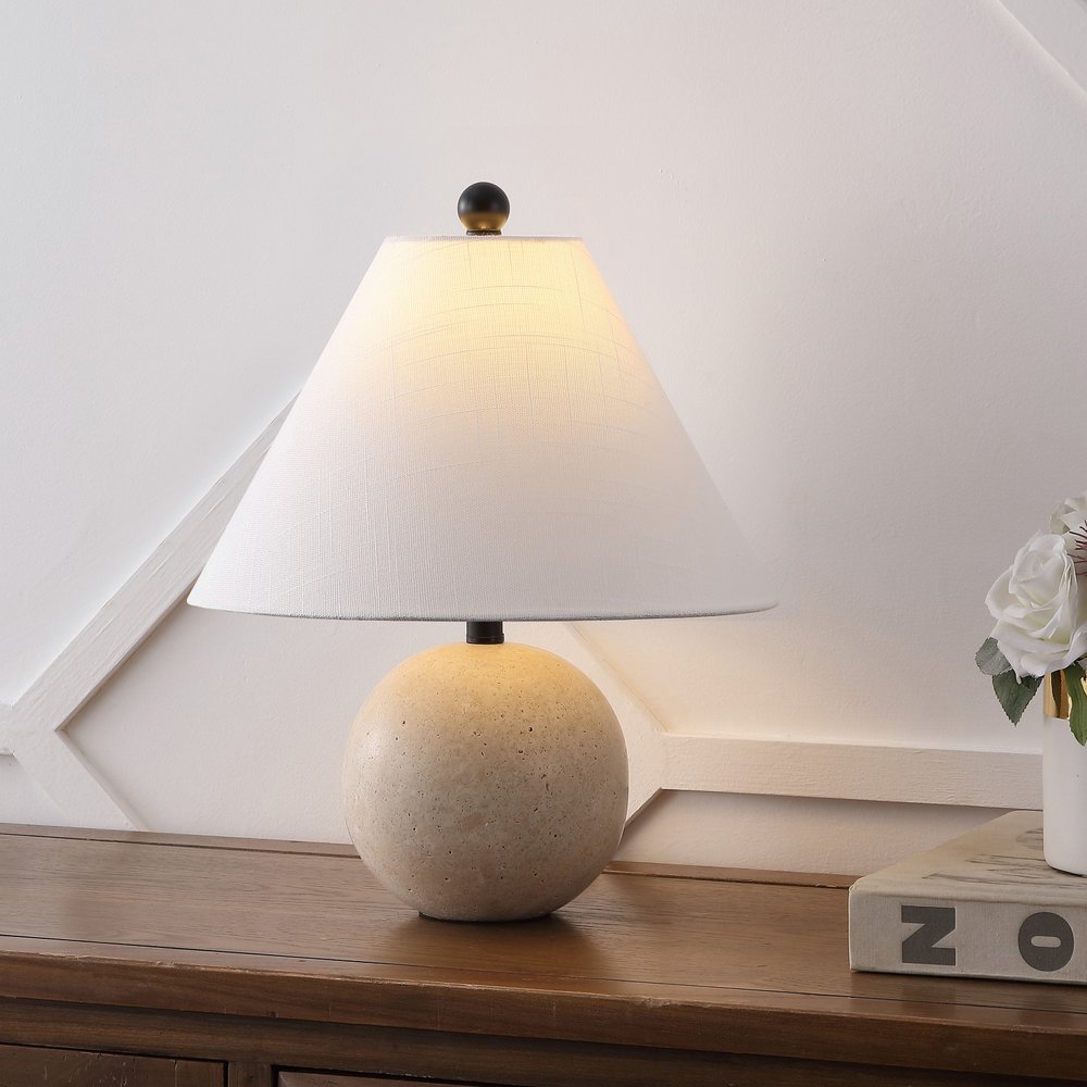 16" Beige Novelty Table Lamp LED With Empire Shade