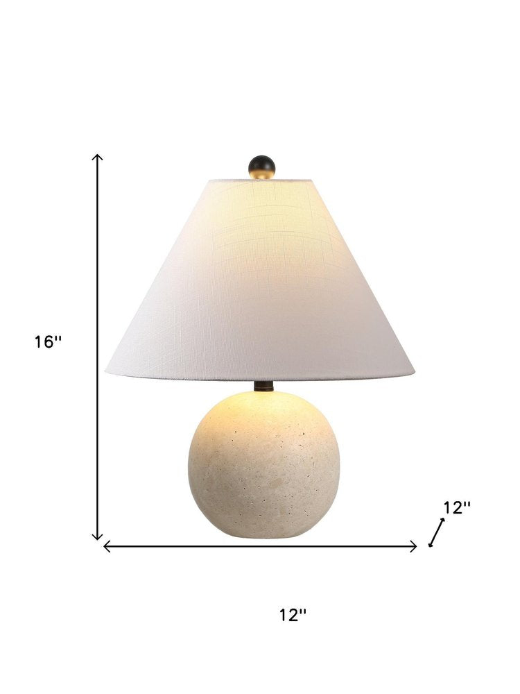 16" Beige Novelty Table Lamp LED With Empire Shade