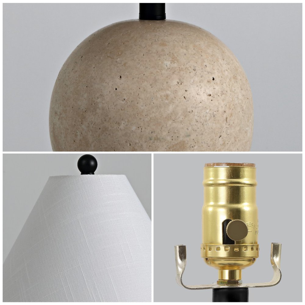 16" Beige Novelty Table Lamp LED With Empire Shade