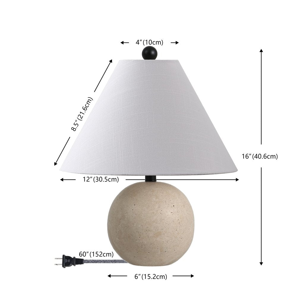 16" Beige Novelty Table Lamp LED With Empire Shade