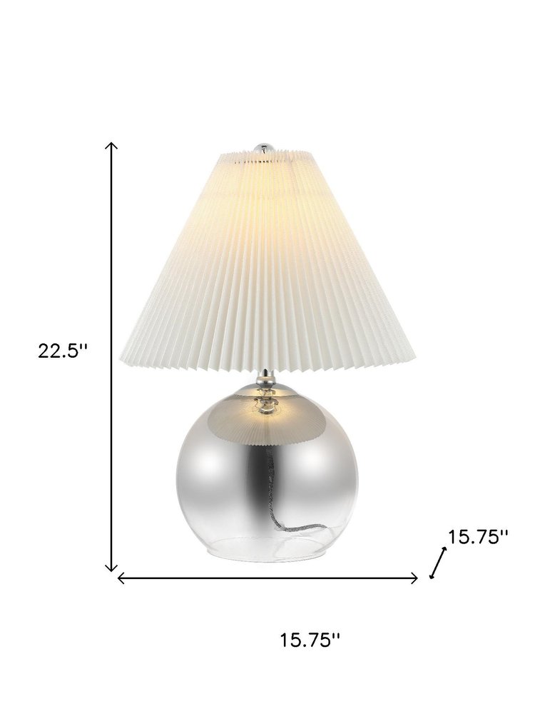 23" Clear Globe Table Lamp LED With Empire Shade