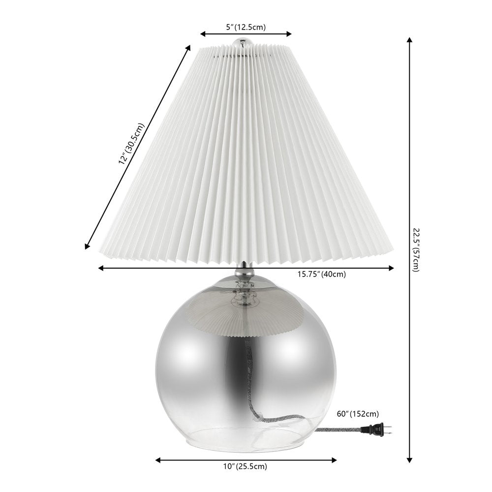 23" Clear Globe Table Lamp LED With Empire Shade