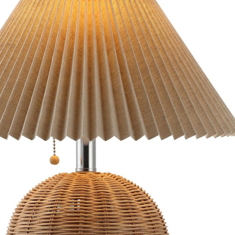 17" Clear Round Table Lamp LED With Empire Shade