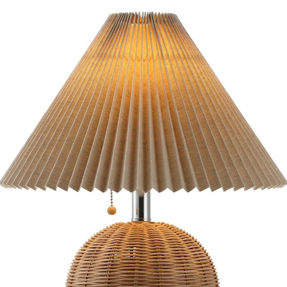 17" Clear Round Table Lamp LED With Empire Shade