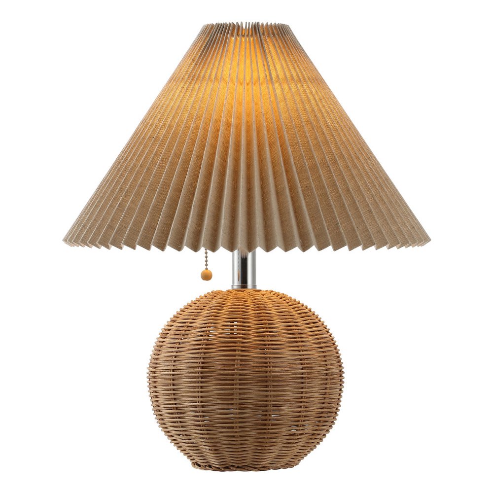 17" Clear Round Table Lamp LED With Empire Shade