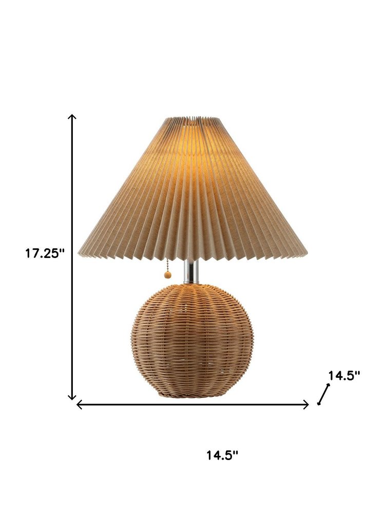 17" Clear Round Table Lamp LED With Empire Shade