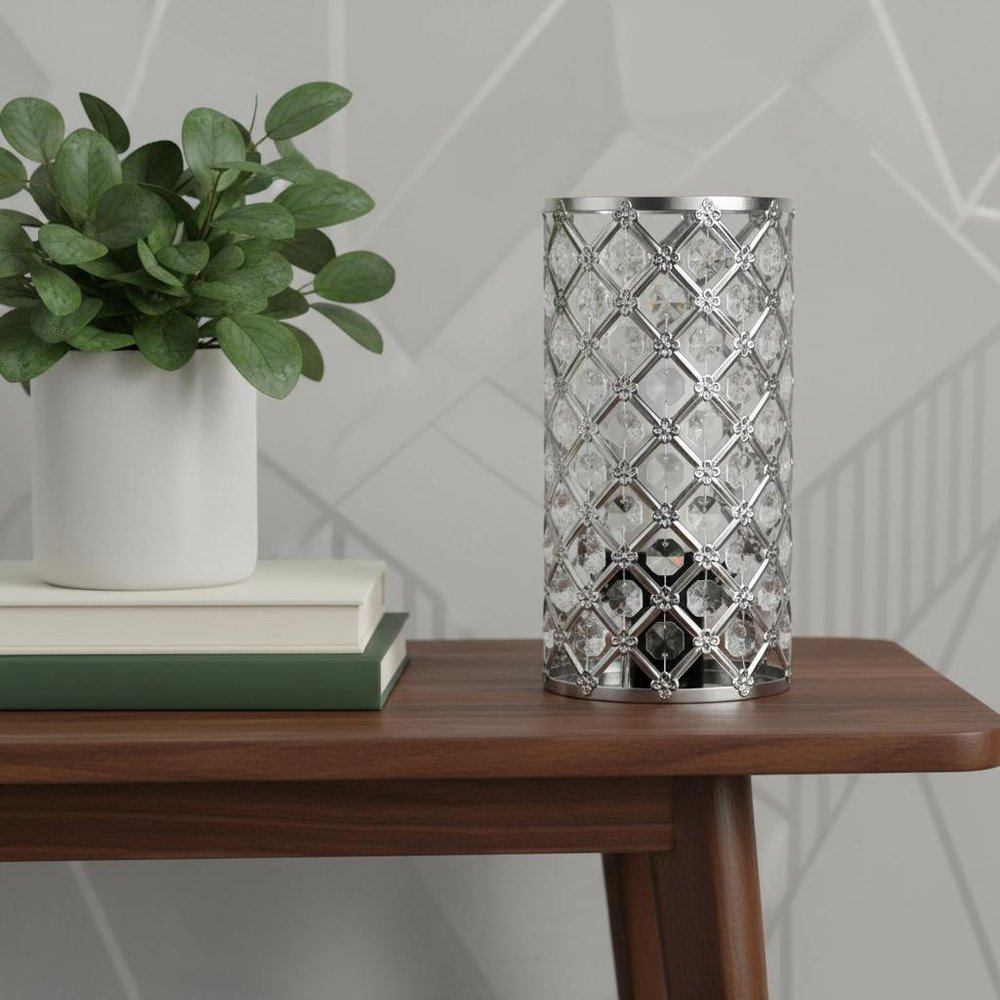 10" Silver Desk Lamp LED