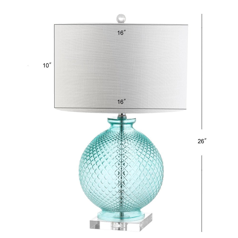 26" Clear Novelty Table Lamp LED With Drum Shade