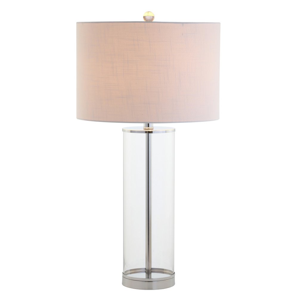 29" Silver Novelty Table Lamp LED With Drum Shade