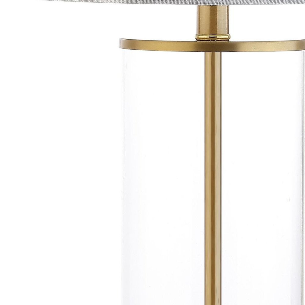 29" Gold Novelty Table Lamp LED With Drum Shade