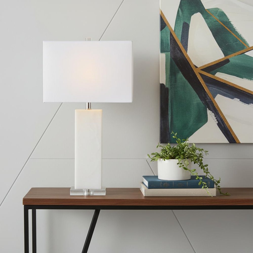 27" Clear Novelty Table Lamp LED With Shade