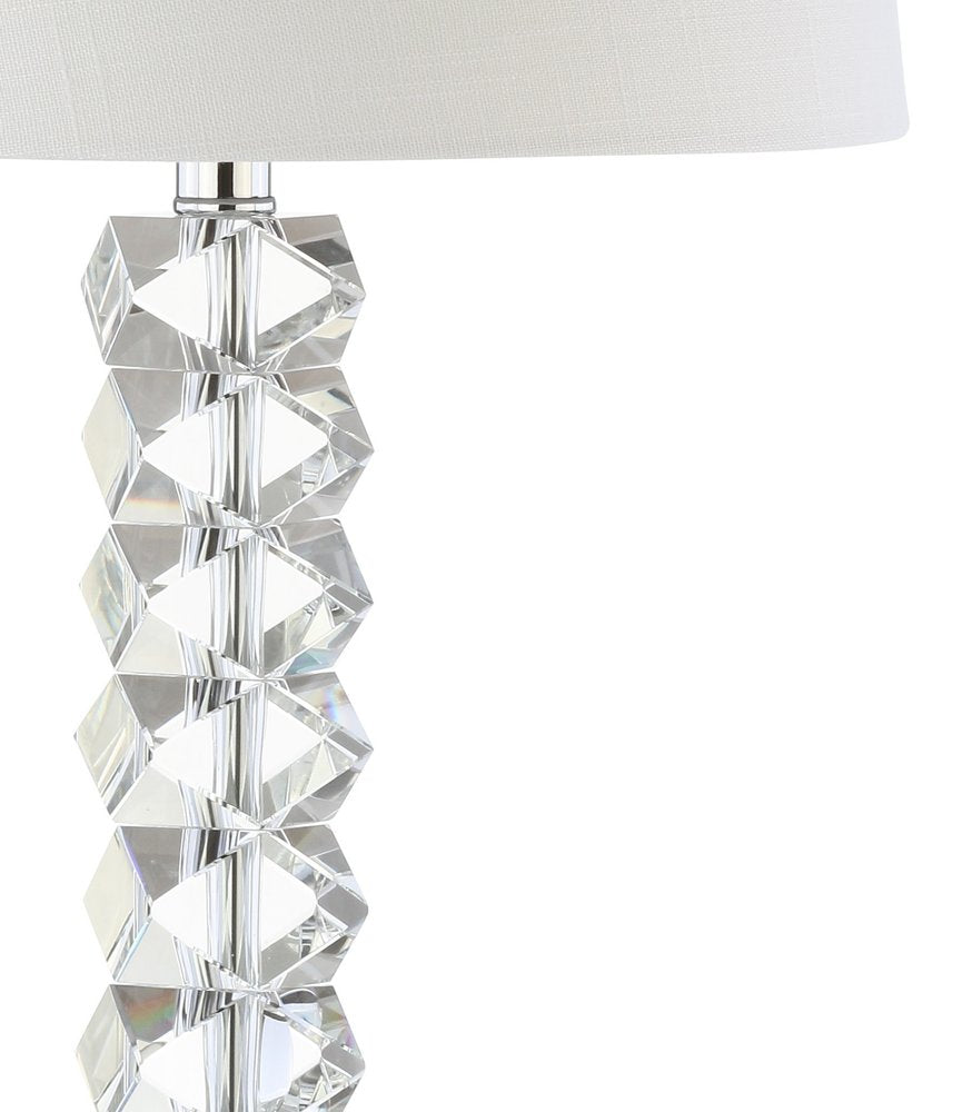 26" Clear Novelty Table Lamp LED With Drum Shade