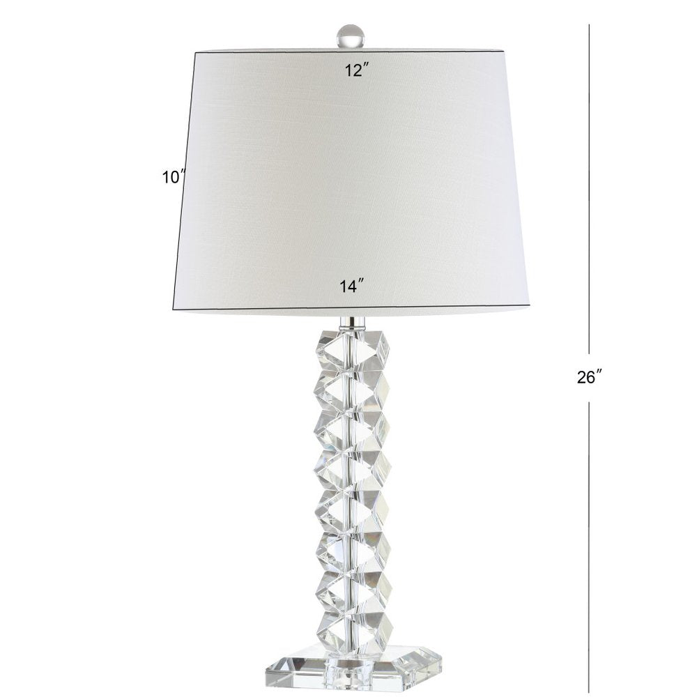 26" Clear Novelty Table Lamp LED With Drum Shade