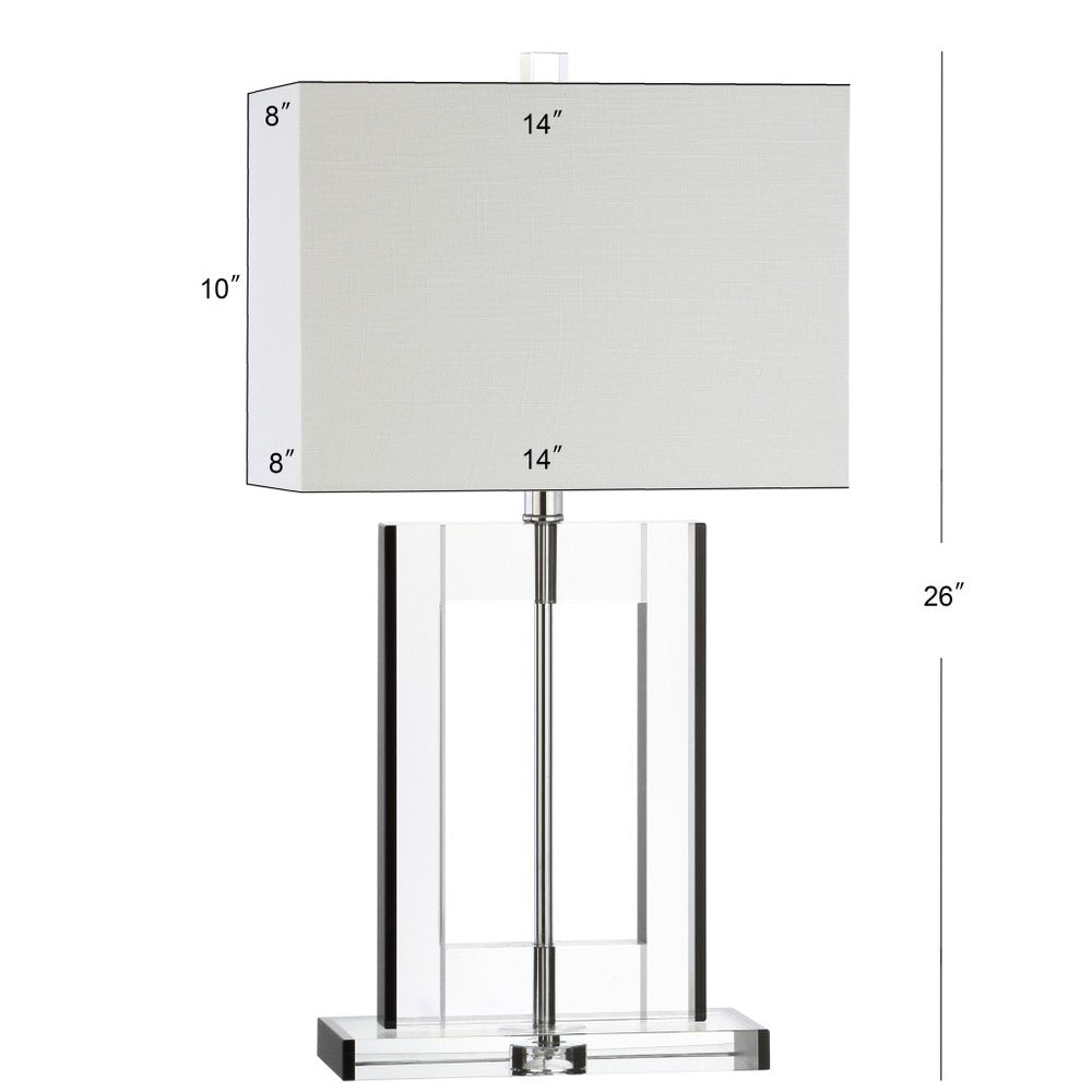 26" Clear Novelty Table Lamp LED With Drum Shade