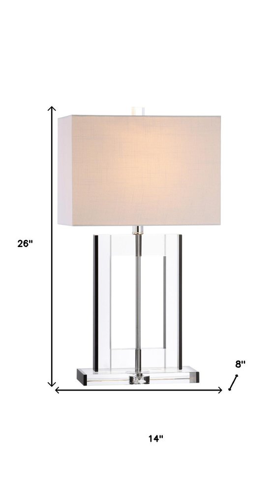 26" Clear Novelty Table Lamp LED With Drum Shade